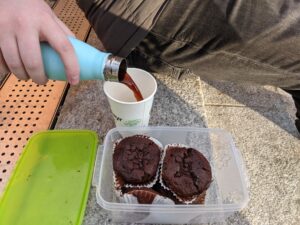 picture of coffee and some muffins